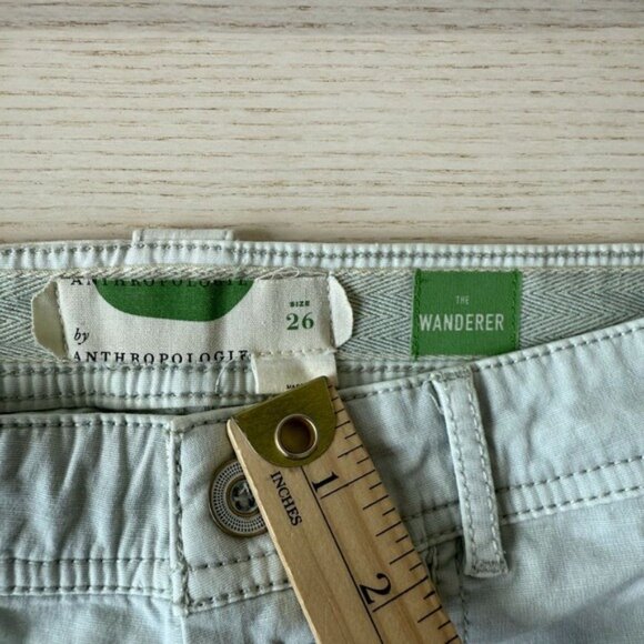 Anthropologie Eyelet Wanderer Utility Pants AG Adriano Cropped Pants women 26 - Picture 8 of 10